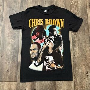 Chris Brown 100% Cotton Casual T Shirt Men’s Size S Black
